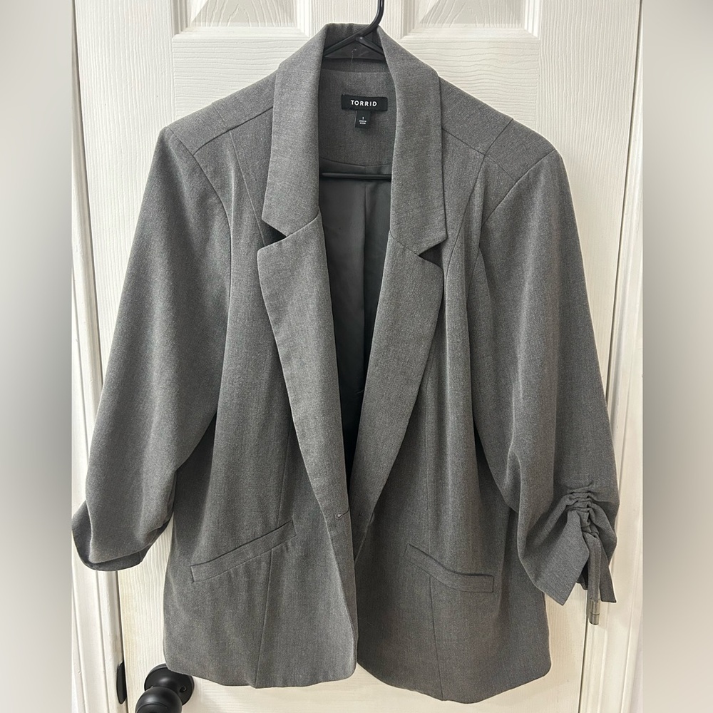 Torrid Women's Charcoal Gray Blazer